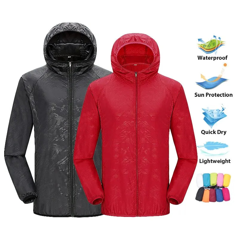 Unisex Waterproof Hiking Jacket – Quick-Dry Outdoor Windbreaker